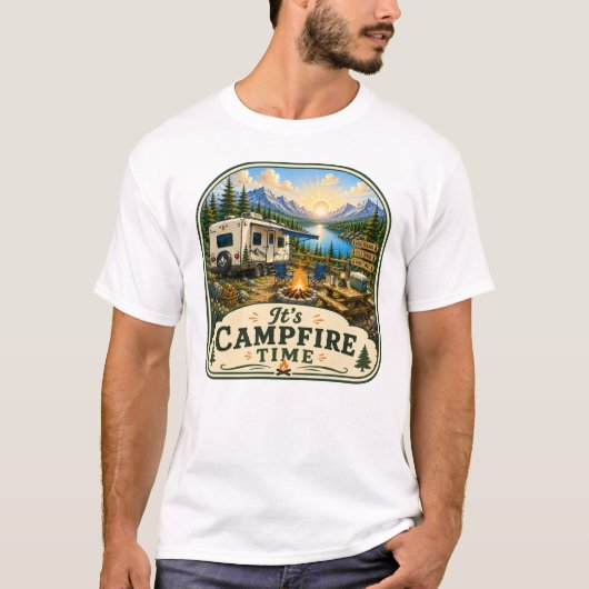 Het is kampvuur tijd T-shirt (Voorkant)