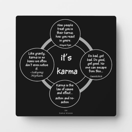 Het is Karma. Plaque Fotoplaat (Voorkant)