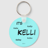 Het is Kelli Sleutelhanger (blauw) (Voorkant)