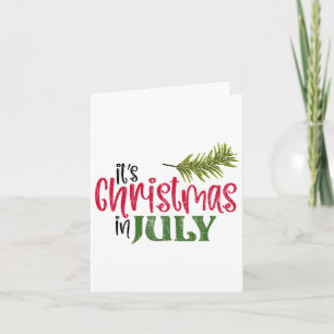 Het is kerst in juli Funny Santa Beach Summer Gr Kaart