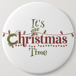 Het is kerst ronde button 6,0 cm
