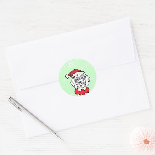Het is kerst ronde sticker (Envelop)