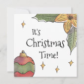Het is kerst tijd Kaart, vakantie Kaart, kerst Feestdagenkaart (Voorkant)