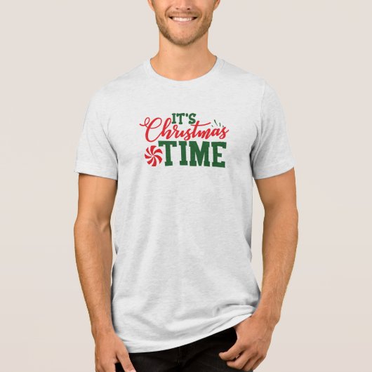 Het is kerst Tri-Blend shirt (Voorkant)
