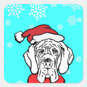 Het is kerst vierkante sticker (Voorkant)