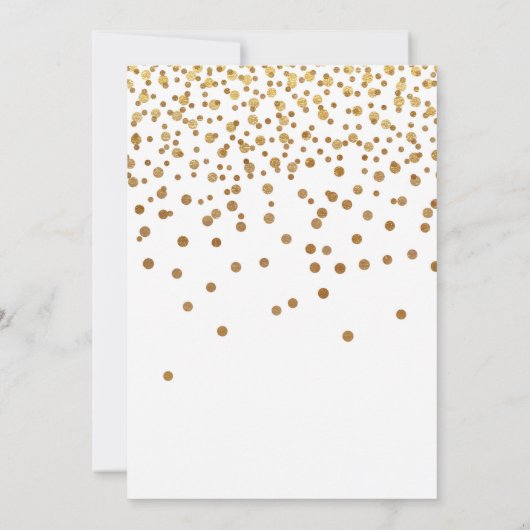 Het is kerstfeest, een feest met gouden Confetti Kaart (Achterkant)