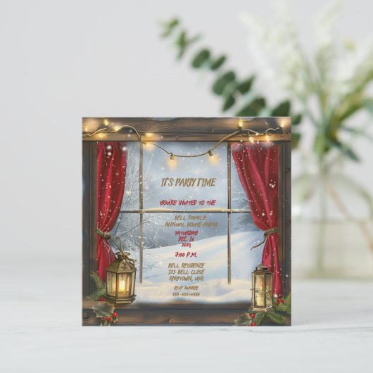 Het is kerstfeest in de feesttijd kaart (Staand voorkant)