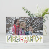 Het is kerstfeestdag fotokaart feestdagenkaart (Staand voorkant)