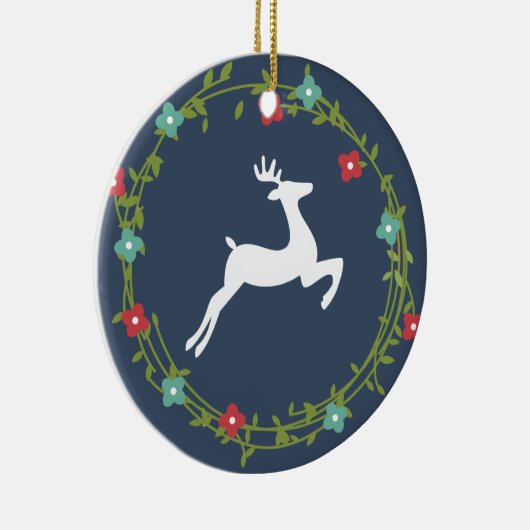 Het is kerstfeestdag gepersonaliseerde versiering keramisch ornament (Rechts)