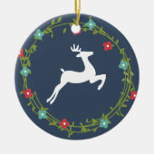 Het is kerstfeestdag gepersonaliseerde versiering keramisch ornament (Voorkant)