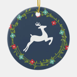 Het is kerstfeestdag gepersonaliseerde versiering keramisch ornament