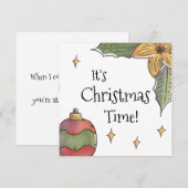 Het is Kerstkaart, Kerstmis, Kerst Feestdagenkaart (Voorkant / Achterkant)