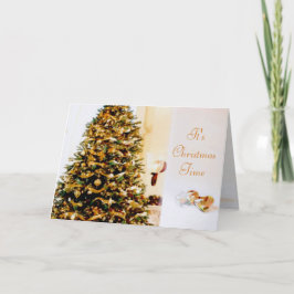 Het is kerstkaartje feestdagen kaart