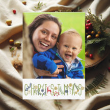 Het is kerstkaartje Verticale fotokaart