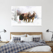 Het is Kerstmis. Canvas Afdruk (Insitu (Slaapkamer))