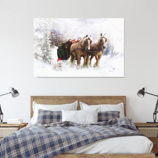 Het is Kerstmis. Canvas Afdruk (Insitu (Slaapkamer))