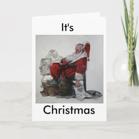 Het is Kerstmis Feestdagen Kaart (Voorkant)