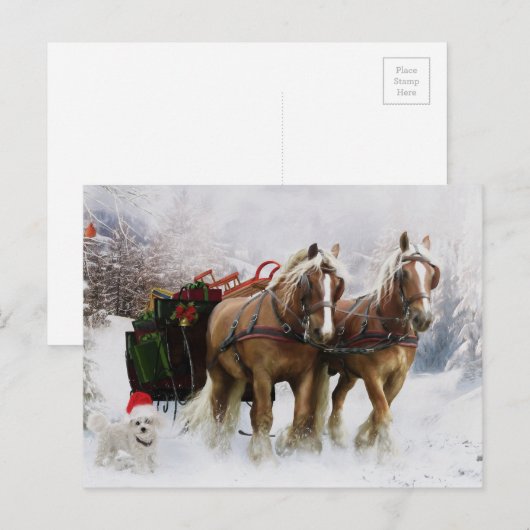 Het is Kerstmis. Feestdagenkaart (Voorkant / Achterkant)