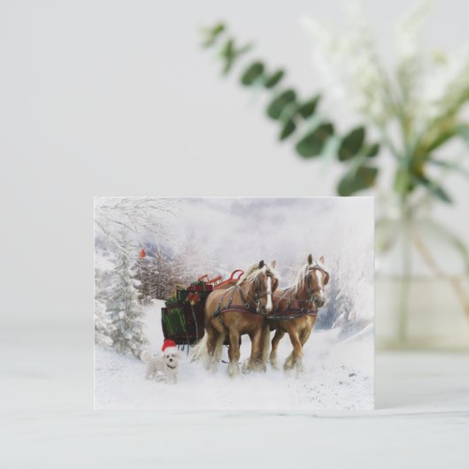 Het is Kerstmis. Feestdagenkaart (Staand voorkant)