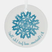 Het is Kerstmis..Gewoon als die Sneeuwvlok Glas Ornament (Achterkant)