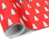 Het is Kerstmis. Kleurrijke dennenboom Buiten Cadeaupapier (Rol Hoek)