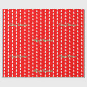 Het is Kerstmis. Kleurrijke dennenboom Buiten Cadeaupapier (Vlak)