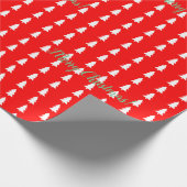 Het is Kerstmis. Kleurrijke dennenboom Buiten Cadeaupapier (Hoek)