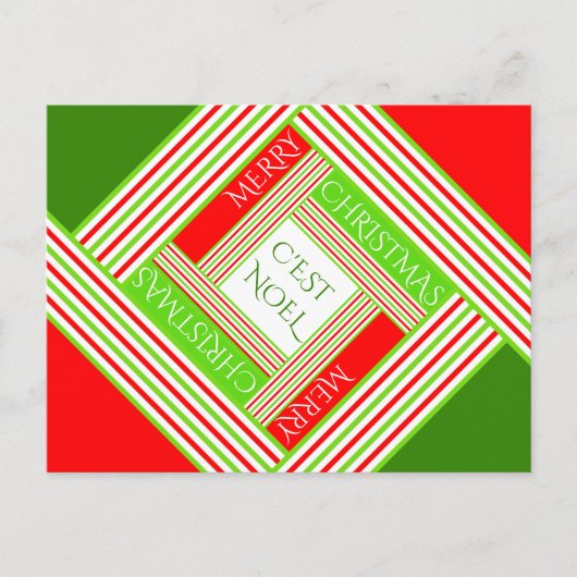 Het is Kerstmis / Prettig kerstfeest Feestdagenkaart (Voorkant)