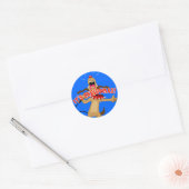 Het is Kerstmis. Ronde Sticker (Envelop)
