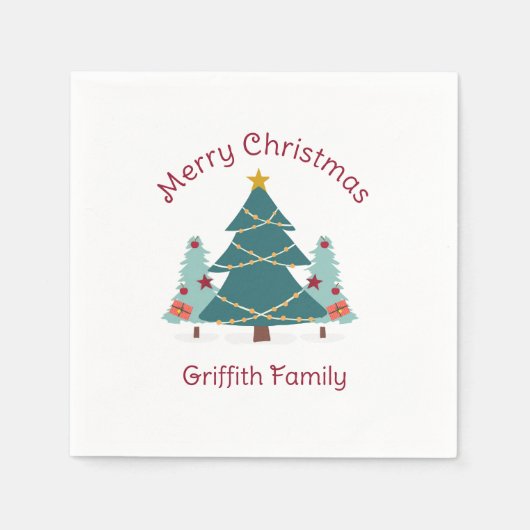 Het is Kerstmis! Speciale gezinsvakantie servetten (Voorkant)