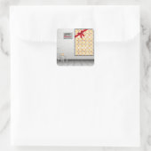 'Het is Kerstmis' van Jessica Claus Vierkante Sticker (Tas)