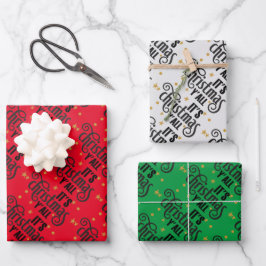 Het is Kerstmis Y'All Word Art Inpakpapier Vel