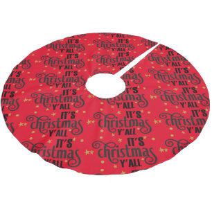 Het is Kerstmis Y'All Word Art Kerstboom Rok