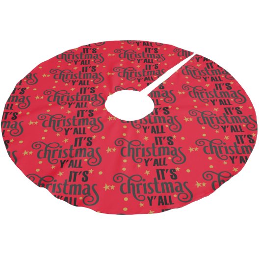 Het is Kerstmis Y'All Word Art Kerstboom Rok (Gekanteld)