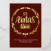 Het is kersttijd foto folie feestdagenkaart (Voorkant)