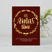 Het is kersttijd foto folie feestdagenkaart (Staand Voorkant)