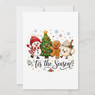 Het is kersttijd Kerstmis Feestdagenkaart