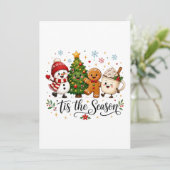 Het is kersttijd Kerstmis Kaart (Staand voorkant)