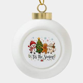 Het is kersttijd Kerstmis Keramische Bal Ornament