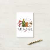 Het is kersttijd Kerstmis Post-it® Notes (Op bureau)