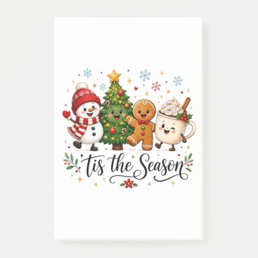 Het is kersttijd Kerstmis Post-it® Notes (Voorkant)