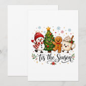 Het is kersttijd Kerstmis Save The Date (Voorkant / Achterkant)