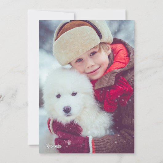 Het is kersttijd om vrolijk te zijn | Foto Kerstka Feestdagenkaart (Achterkant)