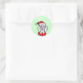 Het is kersttijd ronde sticker (Tas)