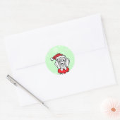 Het is kersttijd ronde sticker (Envelop)
