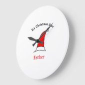 Het is kersttijd Santa rood pet naam simpel plezie Grote Klok (Hoek)