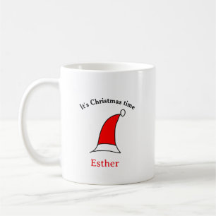 Het is kersttijd Sinterklaas rode hoed naam eenvou Koffiemok