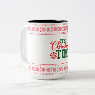 HET IS KERSTTIJD VROLIJK KERSTMIS DECORATIEVE MOK
