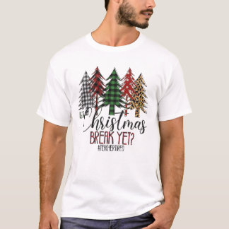 Het is kerstvakantie en toch vermoeide leraar t-shirt