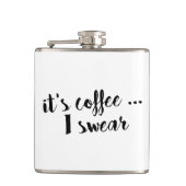 Het is Koffie ik de Koffie van het Manuscript van  Heupfles (Voorkant)